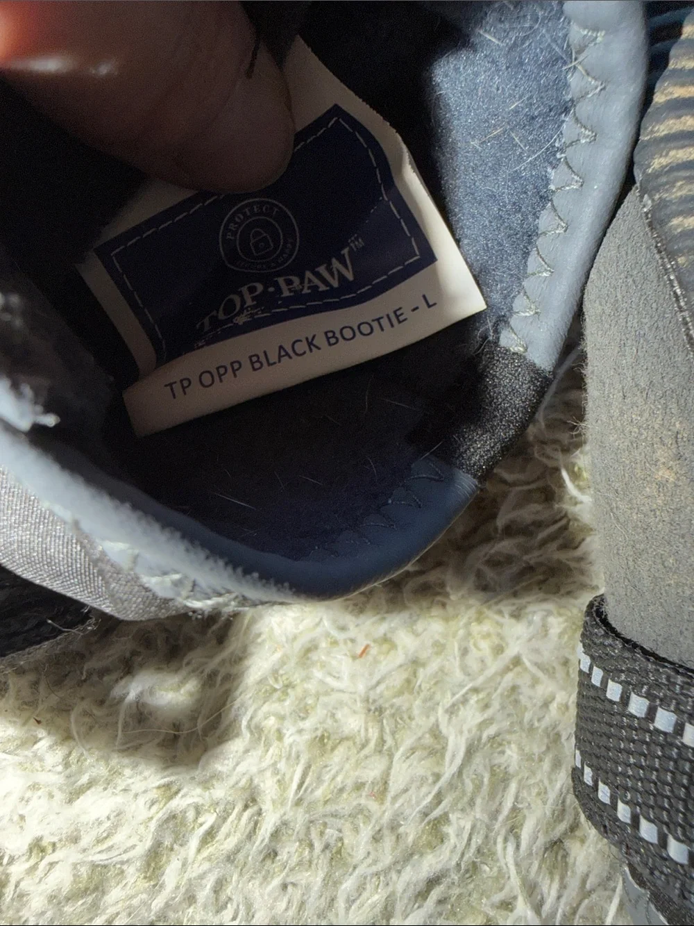 Top Paw Black & Gray Dog Booties with Velcro Straps